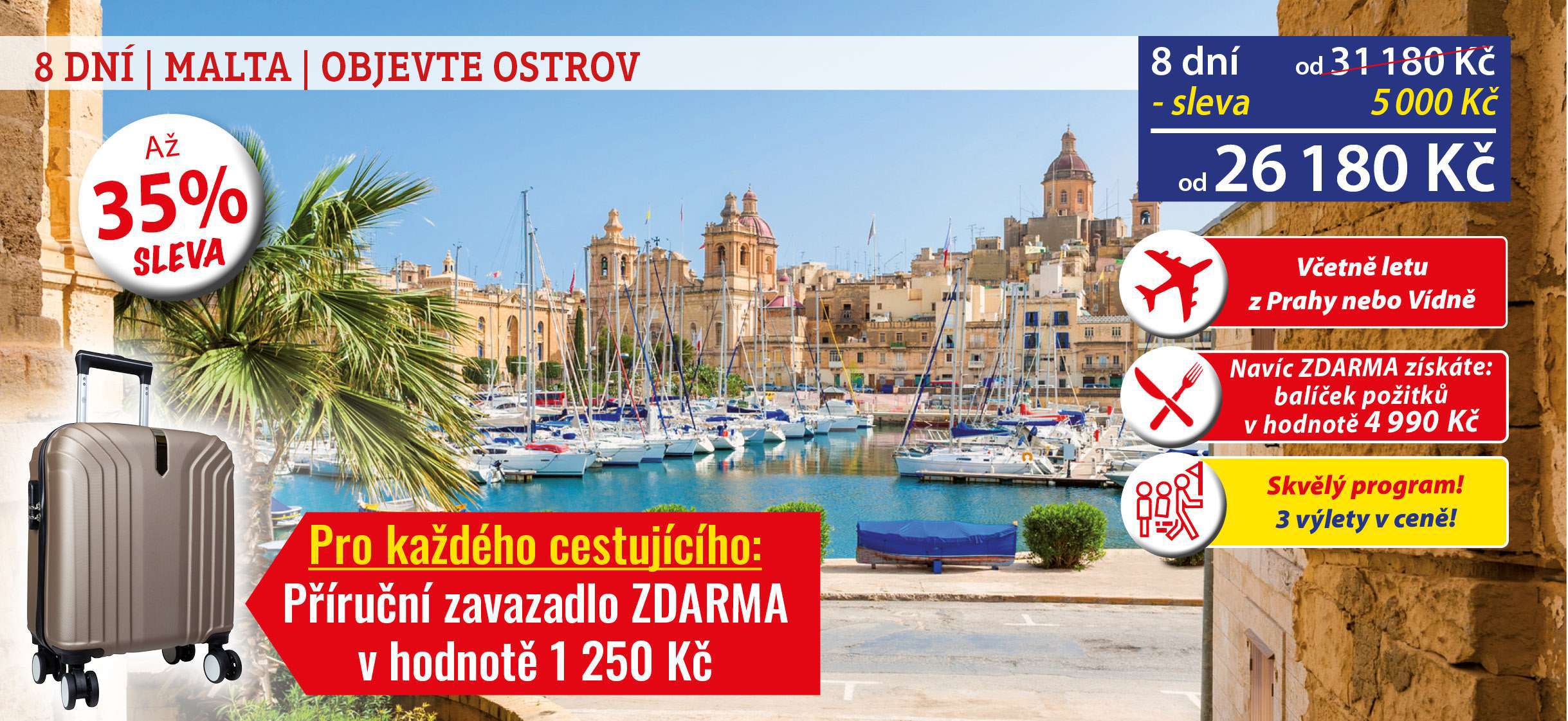 2025 MT Malta - objevte ostrov